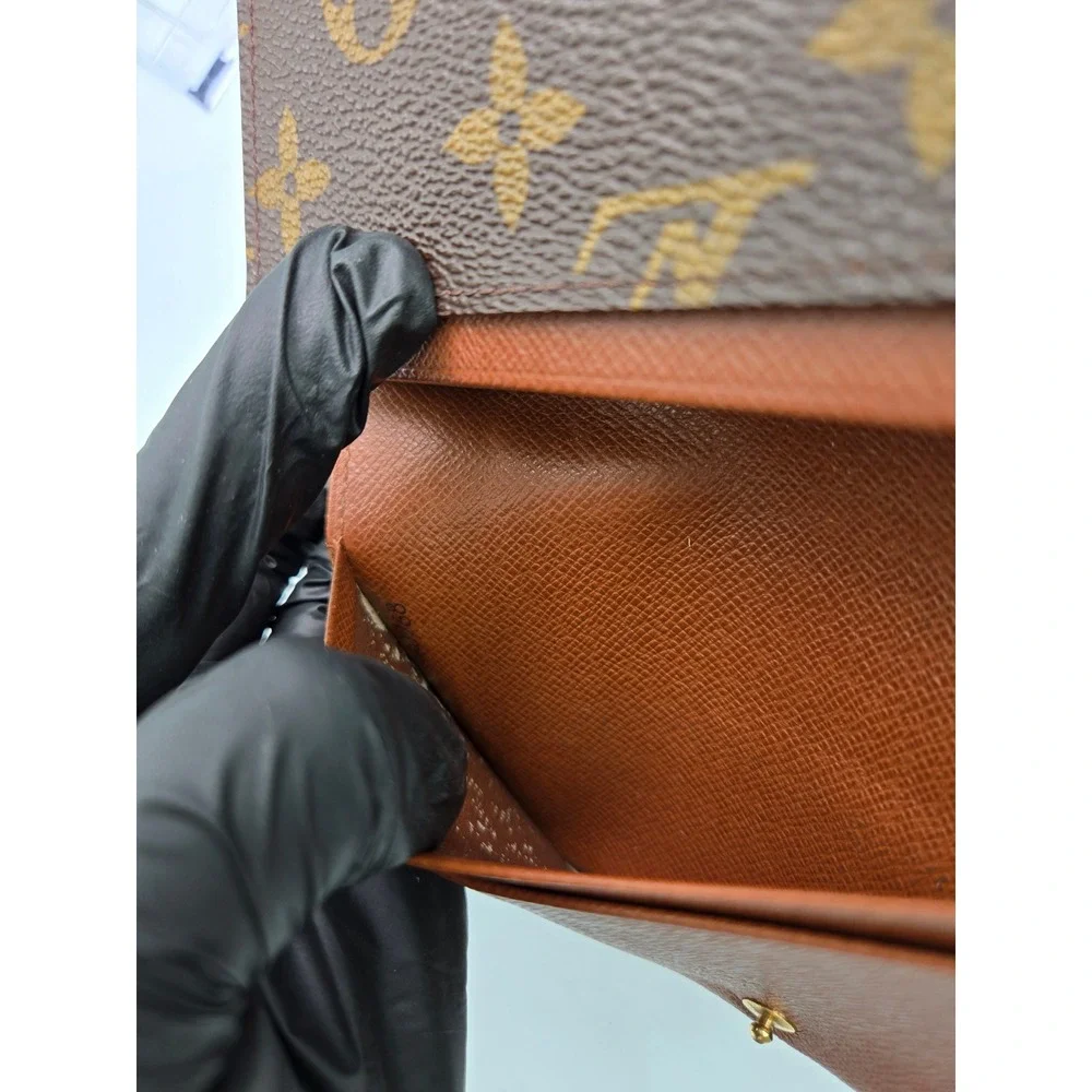 Louis Vuitton‎ Monogram Canvas Small Wallet Snap Closure Authentic